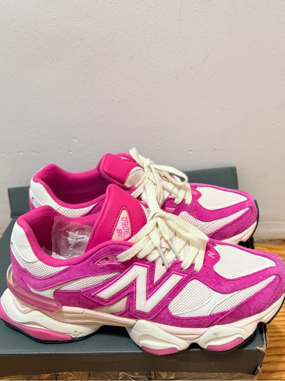 New Balance Women’s Pink and White Chunky Sneaker
